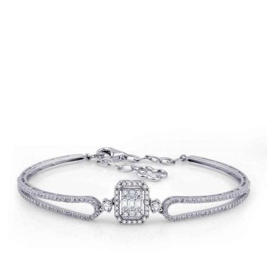 Диамантена гривна бяло злато 1.16 карата